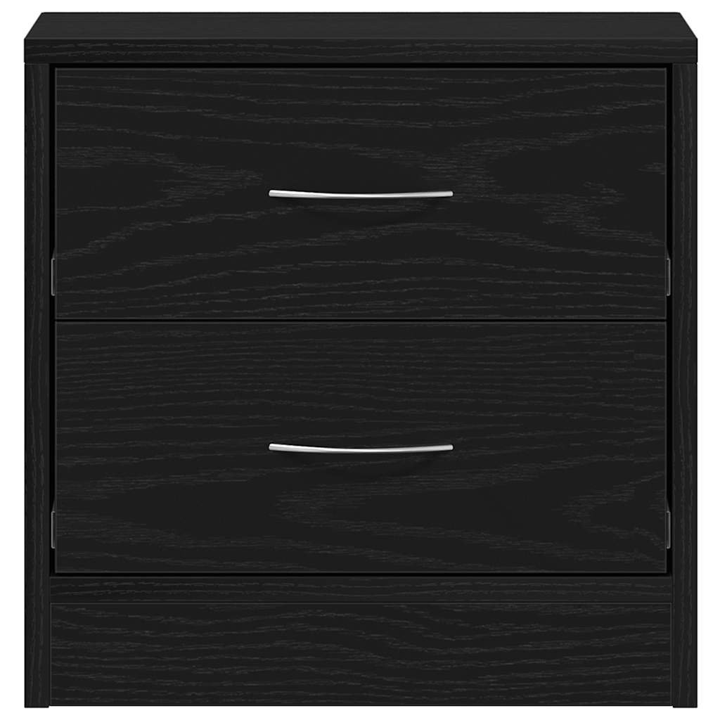 Bedside Cabinets 2 pcs Black Oak 40x30x40 cm Engineered Wood