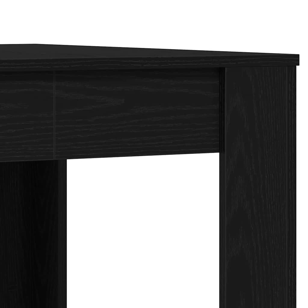 Dining Table Black oak 140 x 74.5 x 76 cm Engineered wood