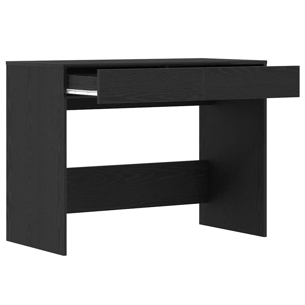 Desk Black Oak 101x50x76.5 cm Engineered Wood