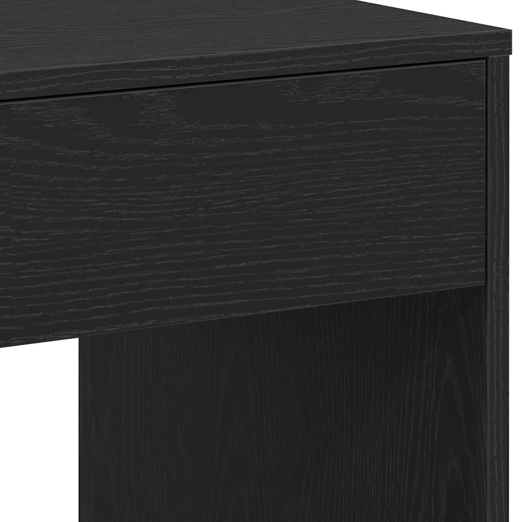Desk Black Oak 101x50x76.5 cm Engineered Wood