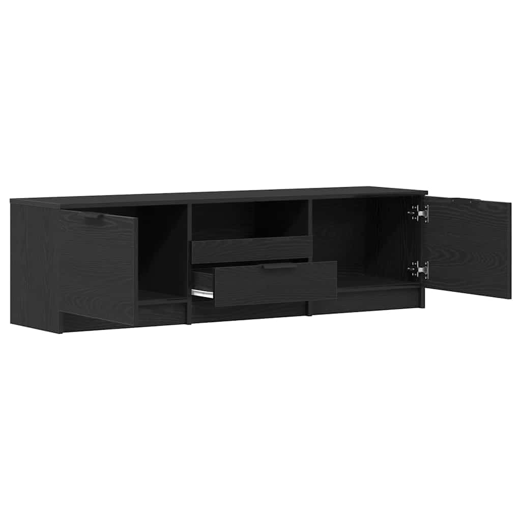 TV Cabinet with Drawer Black 140 x 35 x 40 cm Engineered wood