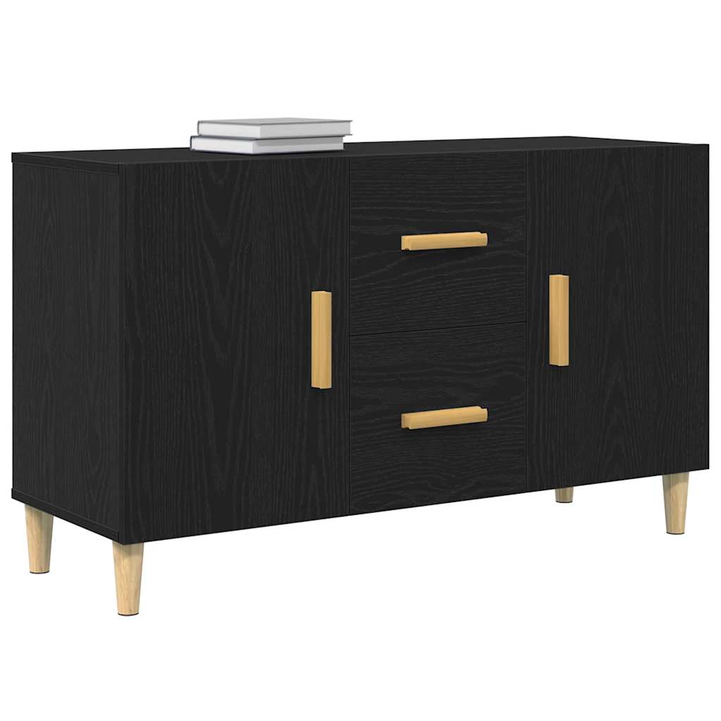 Sideboard Black Oak 100x36x60 cm Engineered Wood