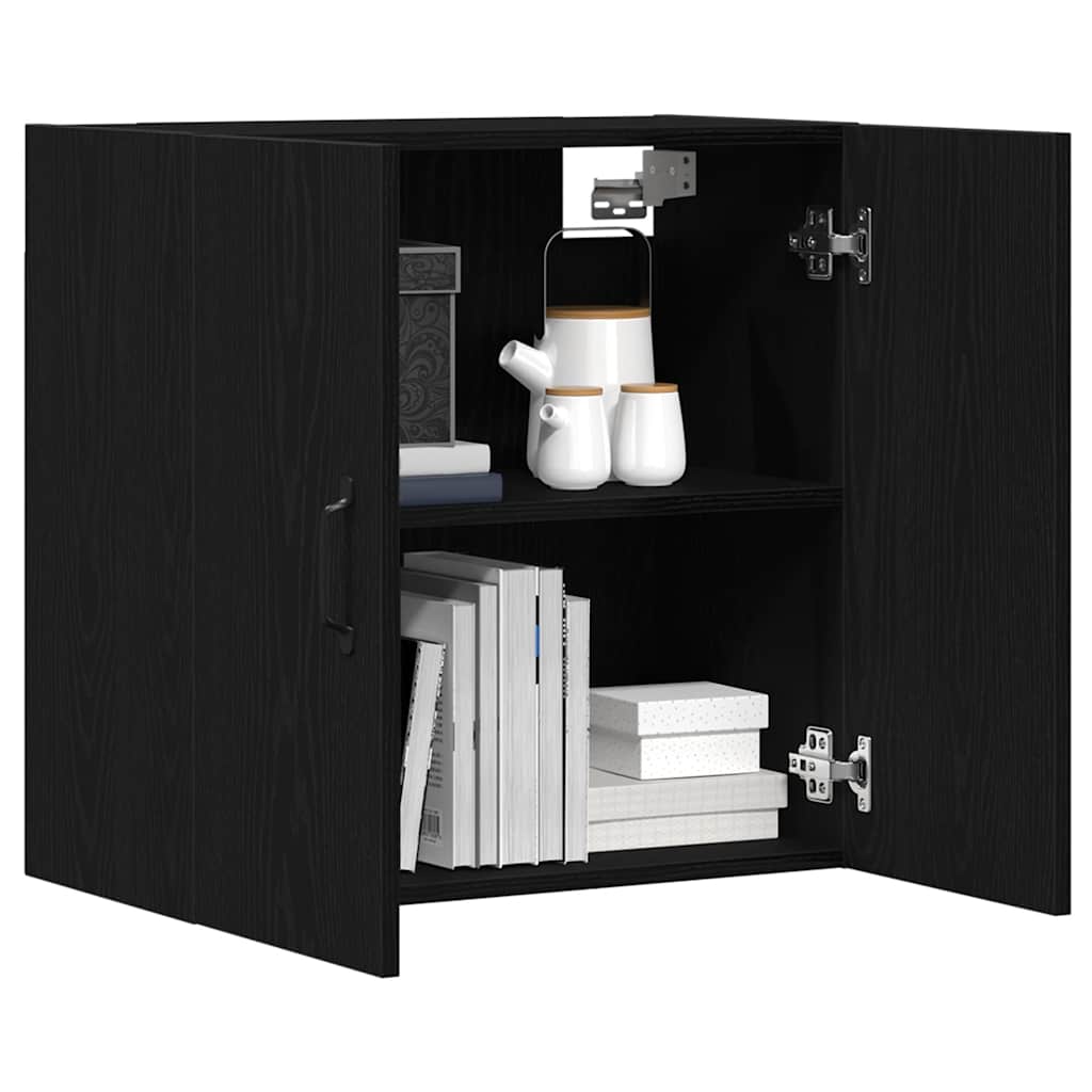 Wall Cabinet Black Oak 60x31x60 cm Engineered Wood