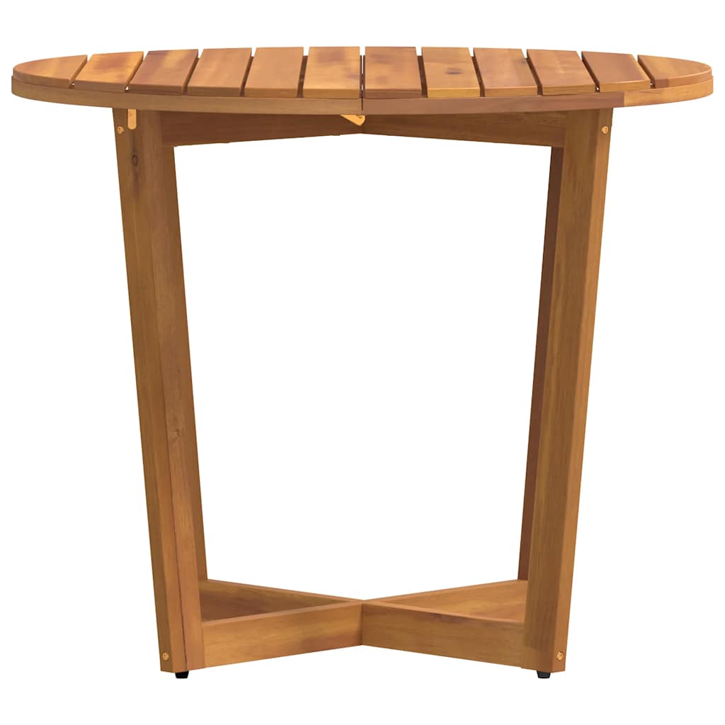 Garden Dining Table Round Ø90x75 cm Solid Wood Acacia