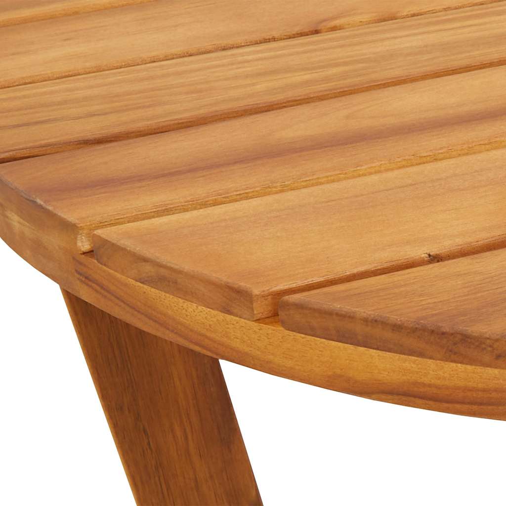 Garden Dining Table Round Ø90x75 cm Solid Wood Acacia