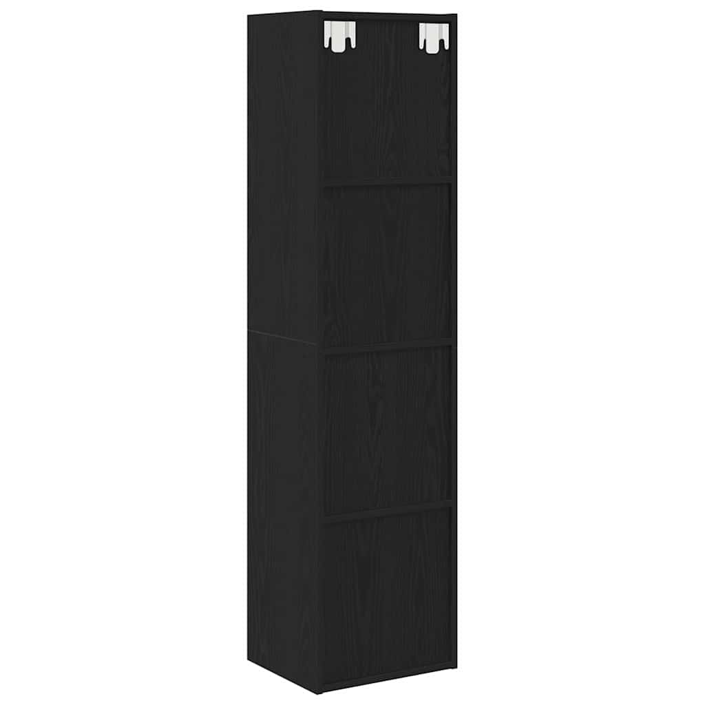 Bookshelf Black Oak 36x30x143 cm Engineered Wood