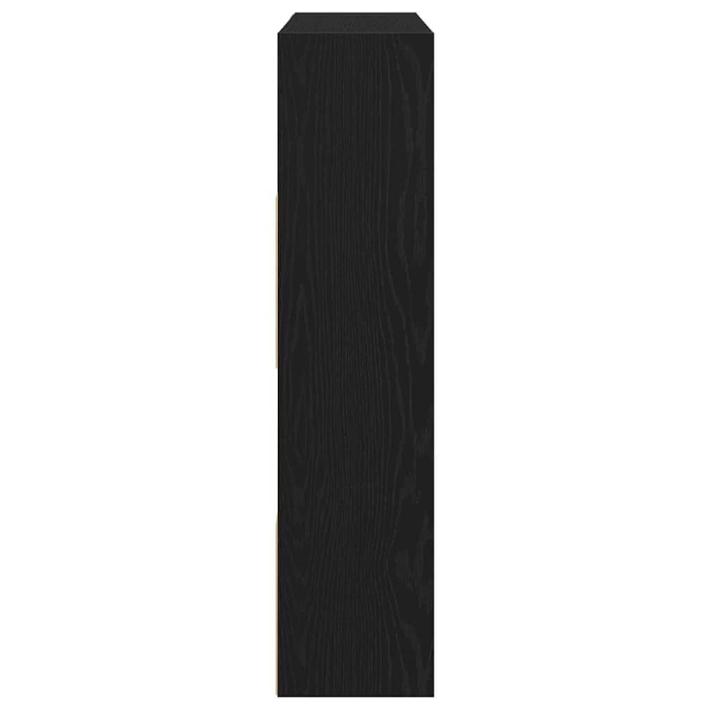 Book Cabinet/Room Divider Black Oak 105x24x102 cm