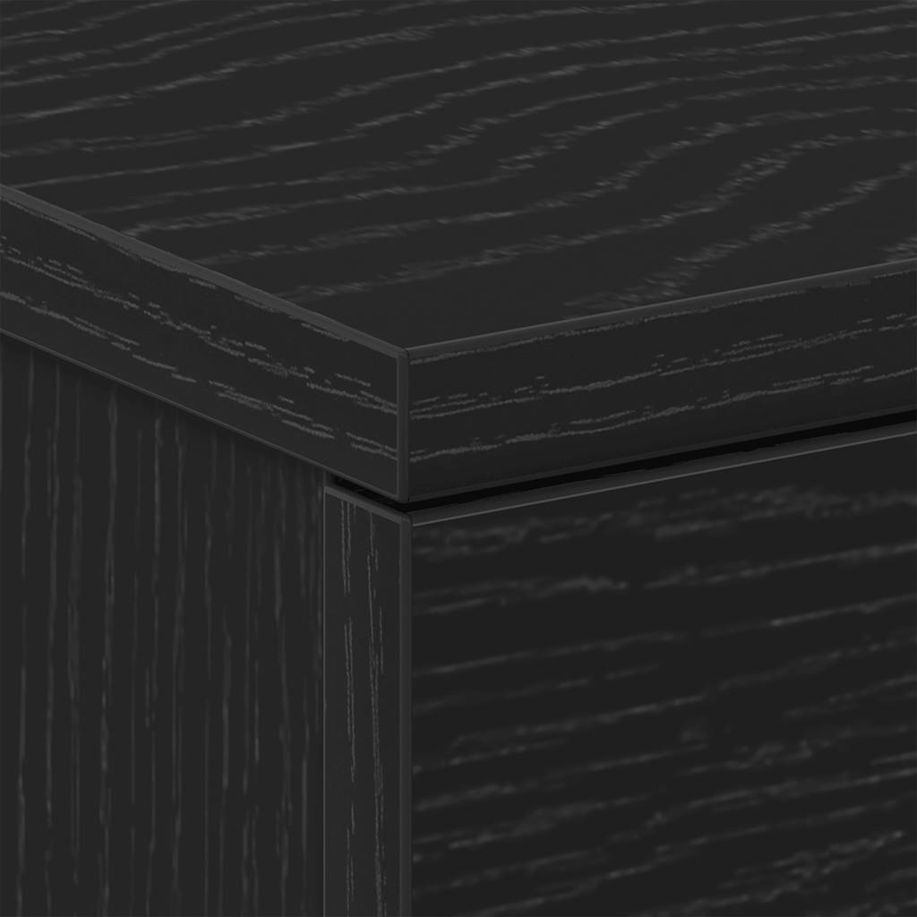 Bedside Cabinets 2 pcs Black Oak 38x35x55 cm Engineered Wood