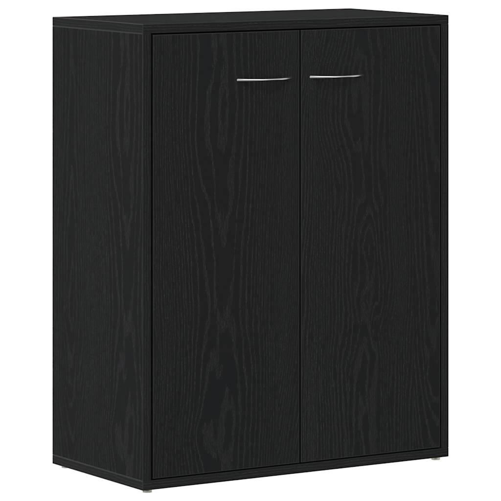 Sideboard Black Oak 60x30x75 cm Engineered Wood