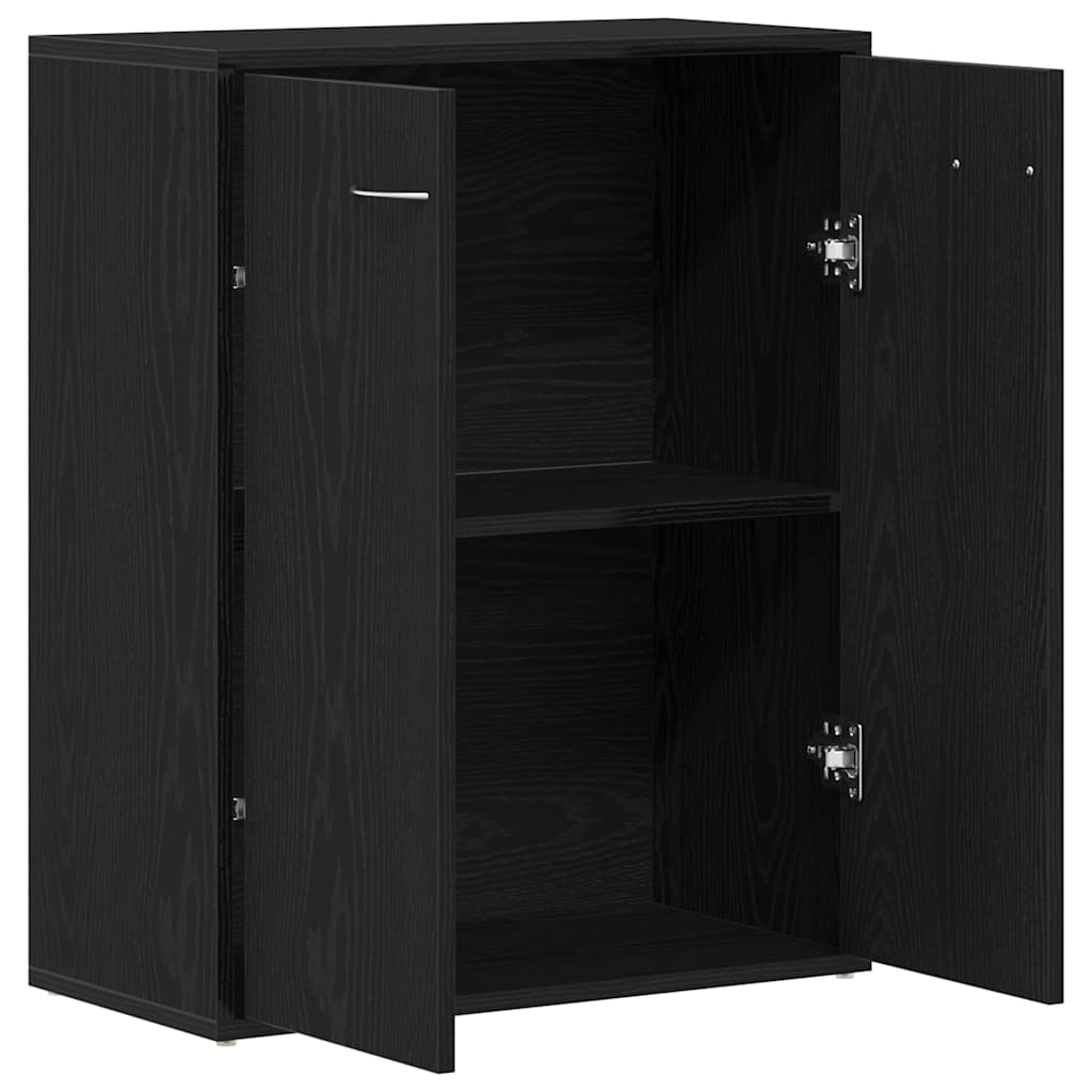 Sideboard Black Oak 60x30x75 cm Engineered Wood