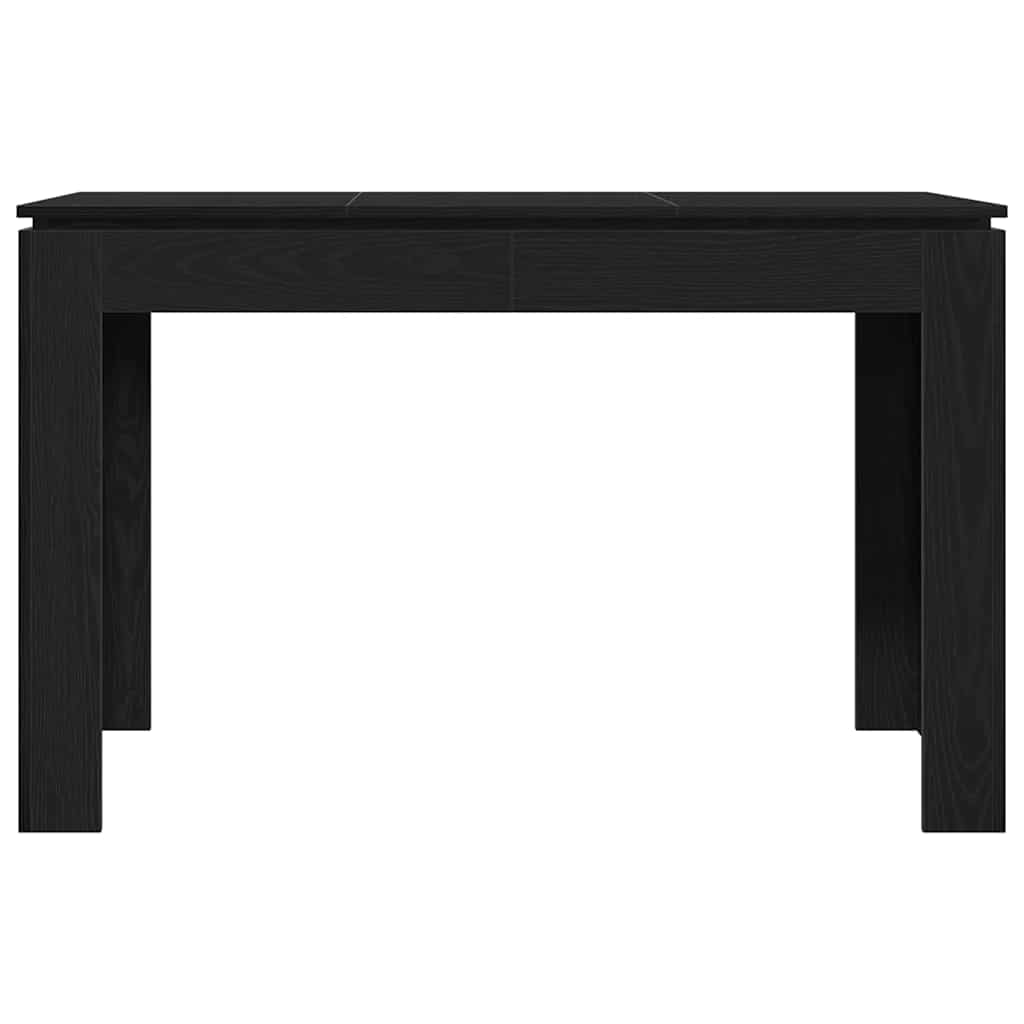 Dining Table Black Oak 120x60x76 cm Engineered Wood