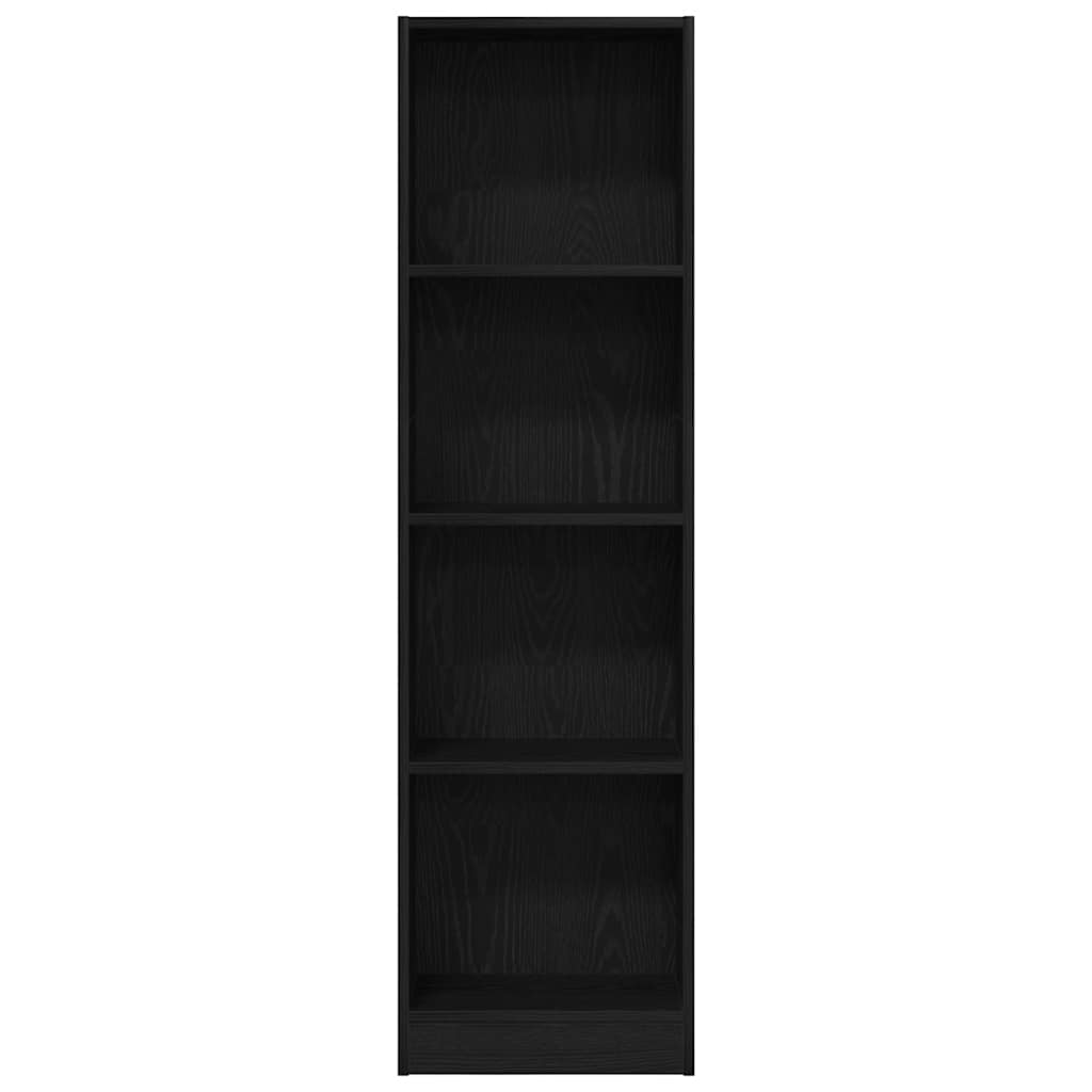 Bookcase Black Oak 40x24x143 cm Engineered Wood