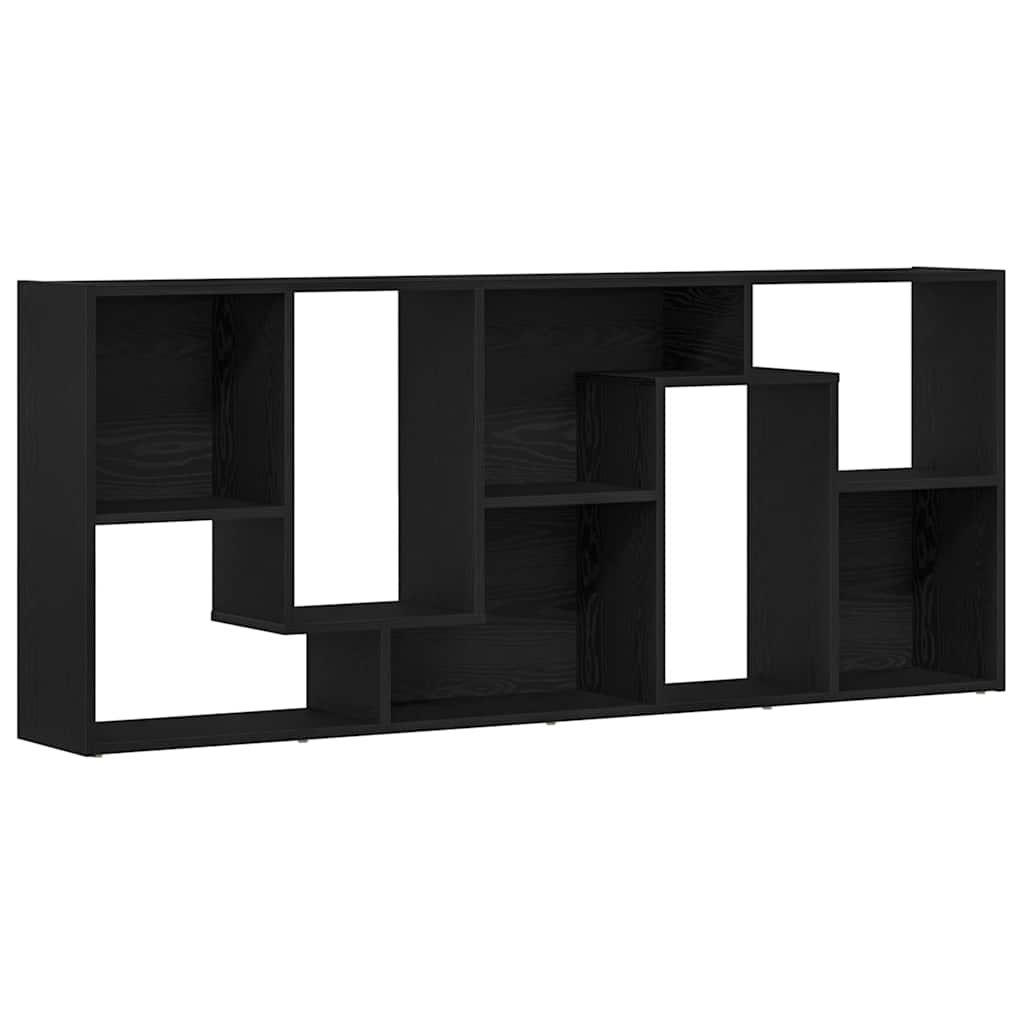 Bookcase Black Oak 67x24x161 cm Engineered Wood