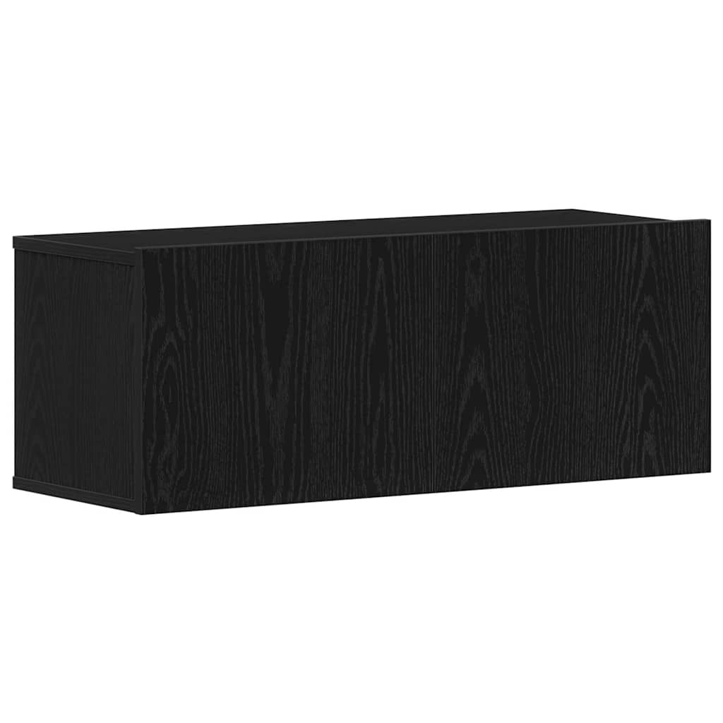 TV Cabinets Black oak 80 x 30 x 30 cm Engineered Wood