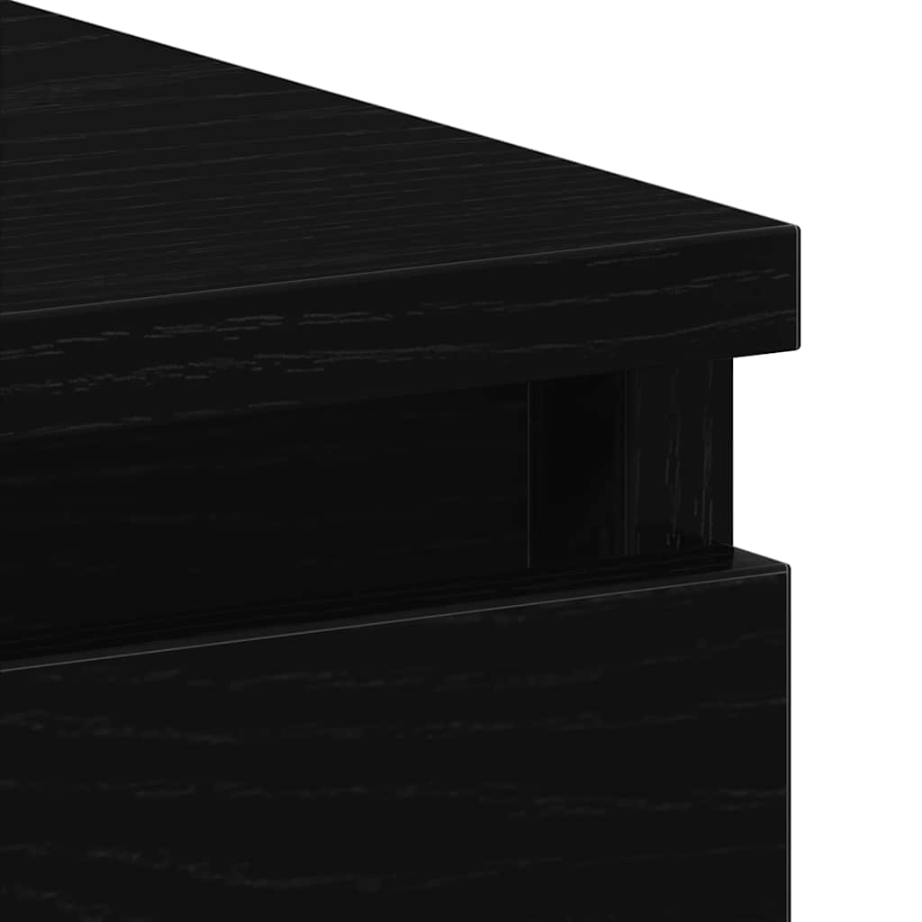 Desk Black Oak 90x45x76 cm Engineered Wood