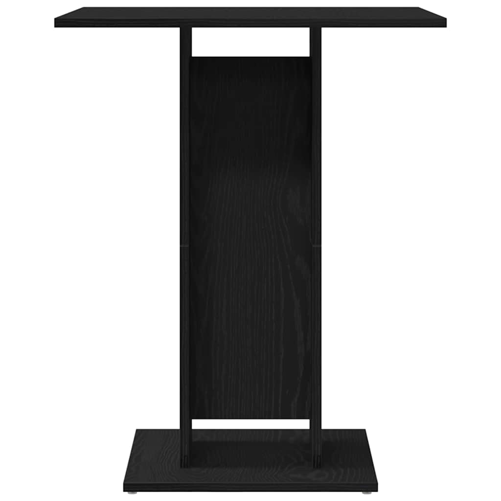 Bistro Table Black Oak 60x60x75 cm Engineered Wood