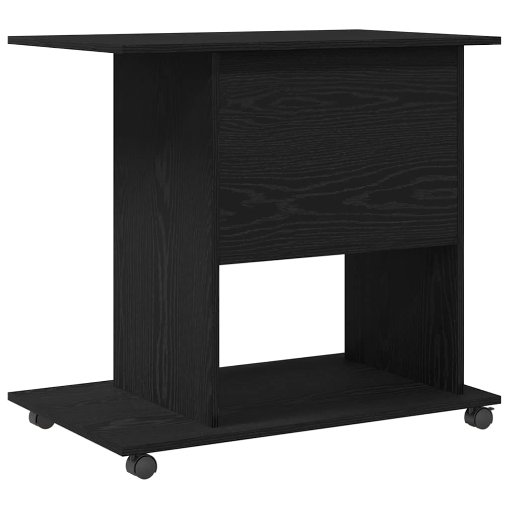 Computer Desk Black Oak 80x50x75 cm Engineered Wood