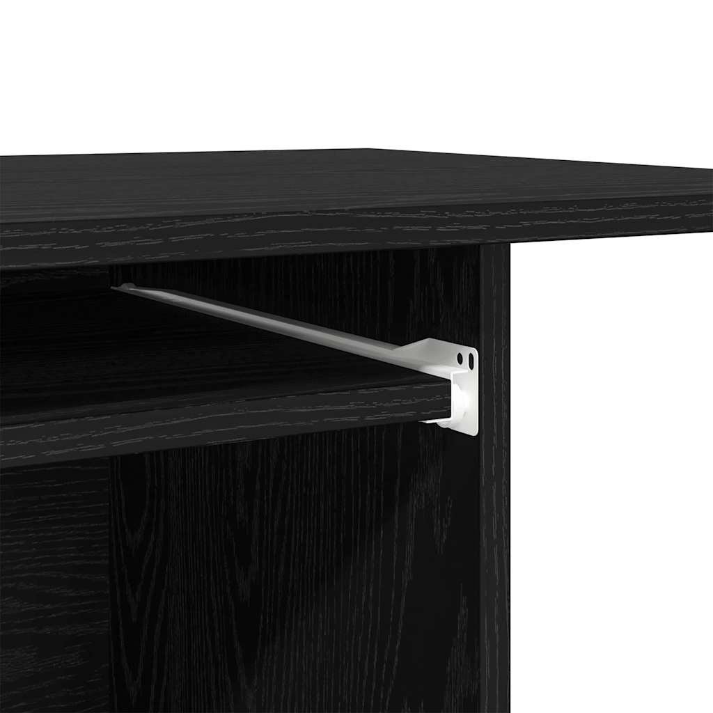 Computer Desk Black Oak 80x50x75 cm Engineered Wood