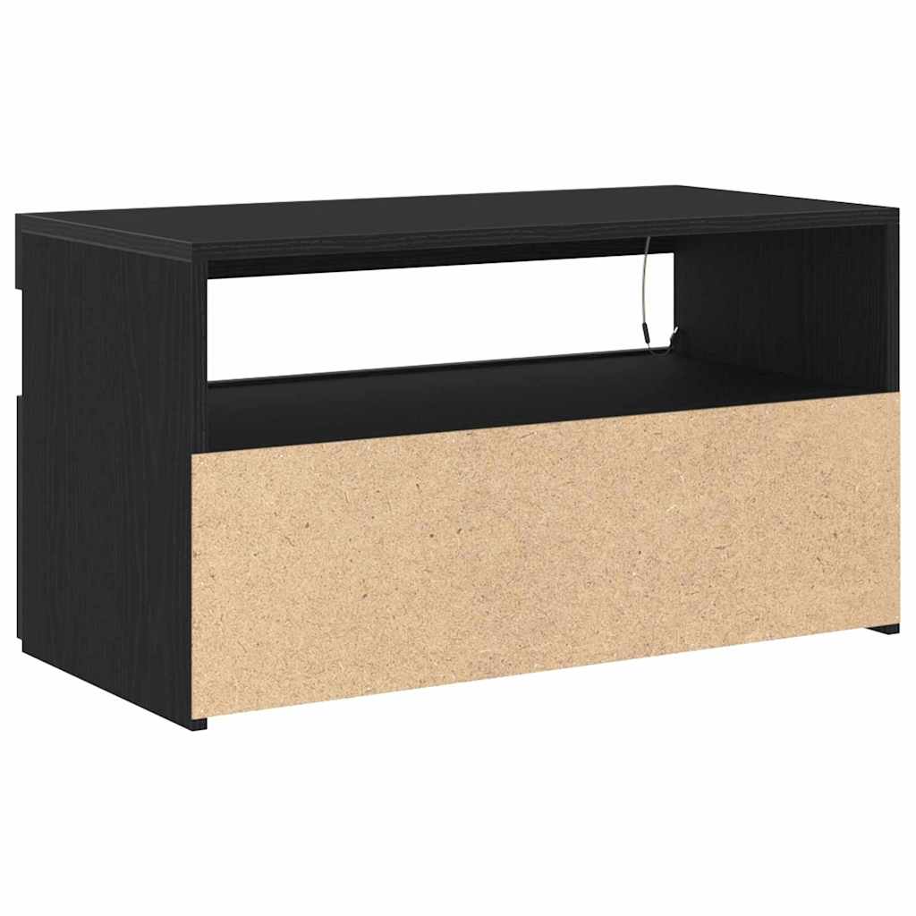 TV Cabinet 2 pcs Black 75 x 35 x 40 cm Engineered wood