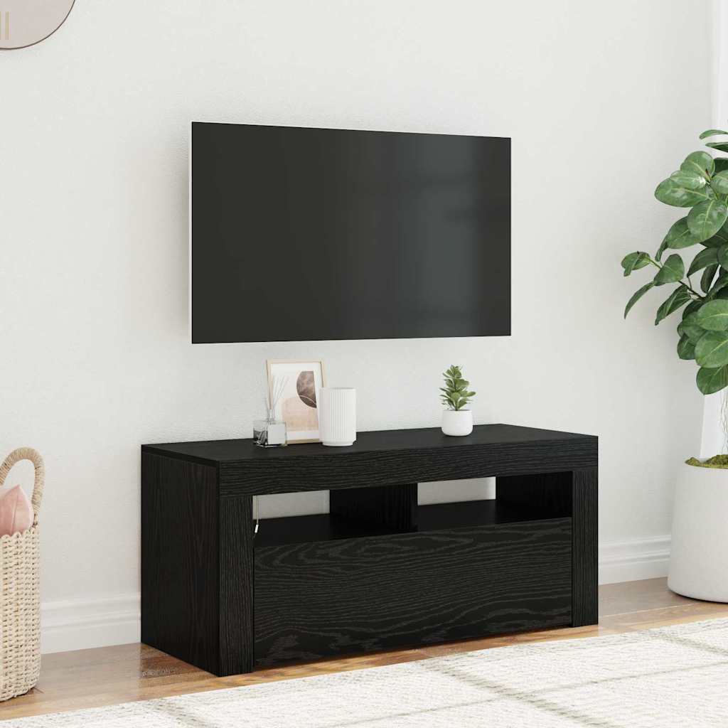 TV Cabinet Black 90 x 35 x 40 cm Engineered wood