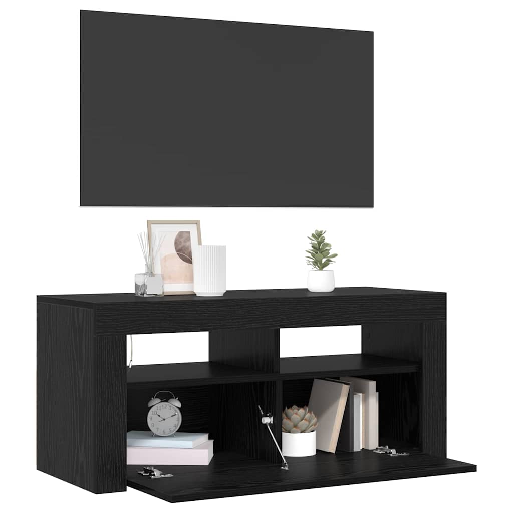 TV Cabinet Black 90 x 35 x 40 cm Engineered wood