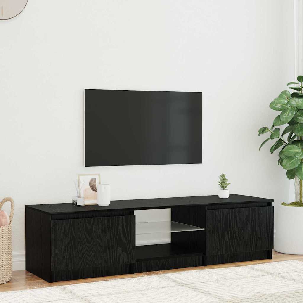 TV Cabinet Black 140 x 38.5 x 36 cm Engineered wood