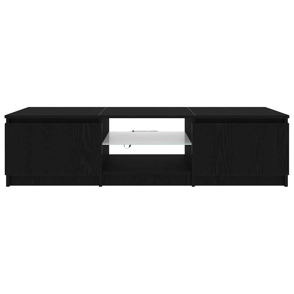 TV Cabinet Black 140 x 38.5 x 36 cm Engineered wood