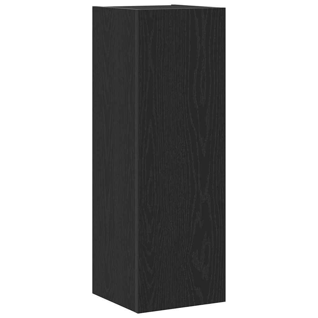 Wall TV Cabinet Wall-mounted 2 pcs Black oak 30.5 x 30 x 90 cm