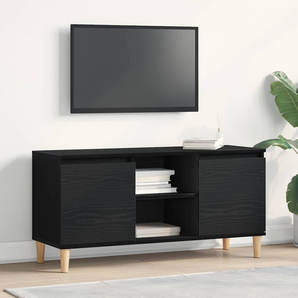 TV Cabinet Black 102 x 35 x 50 cm Engineered wood