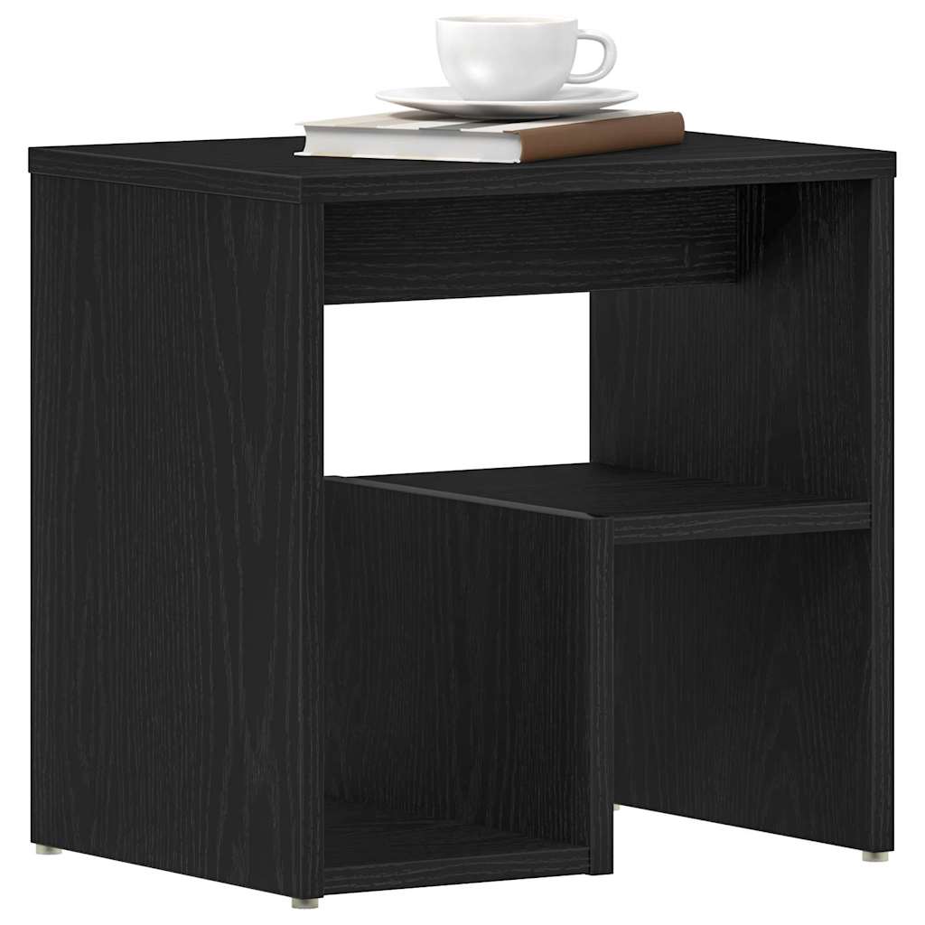 Bedside Cabinet Black oak 40 x 30 x 40 cm Engineered wood