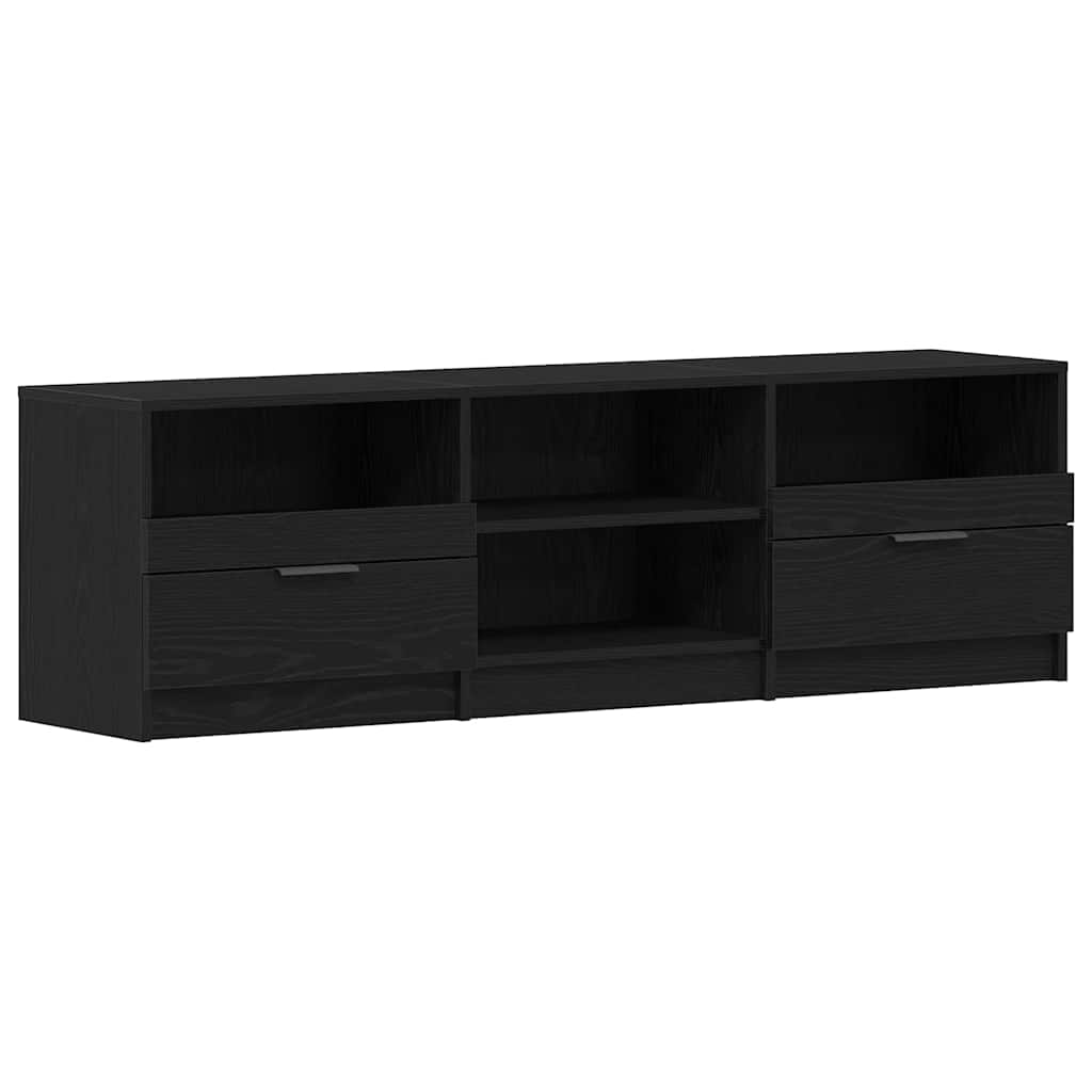 TV Cabinet with Drawer Black 150 x 33.5 x 45 cm Engineered wood