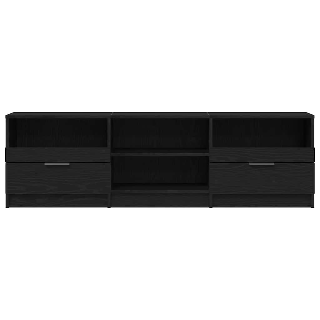 TV Cabinet with Drawer Black 150 x 33.5 x 45 cm Engineered wood