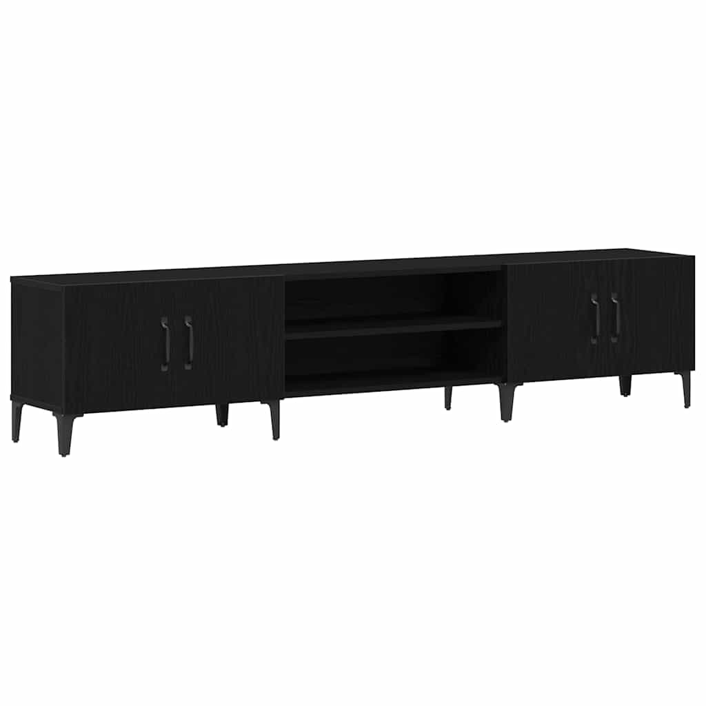 TV Cabinet Black oak 180 x 31.5 x 40 cm Engineered wood