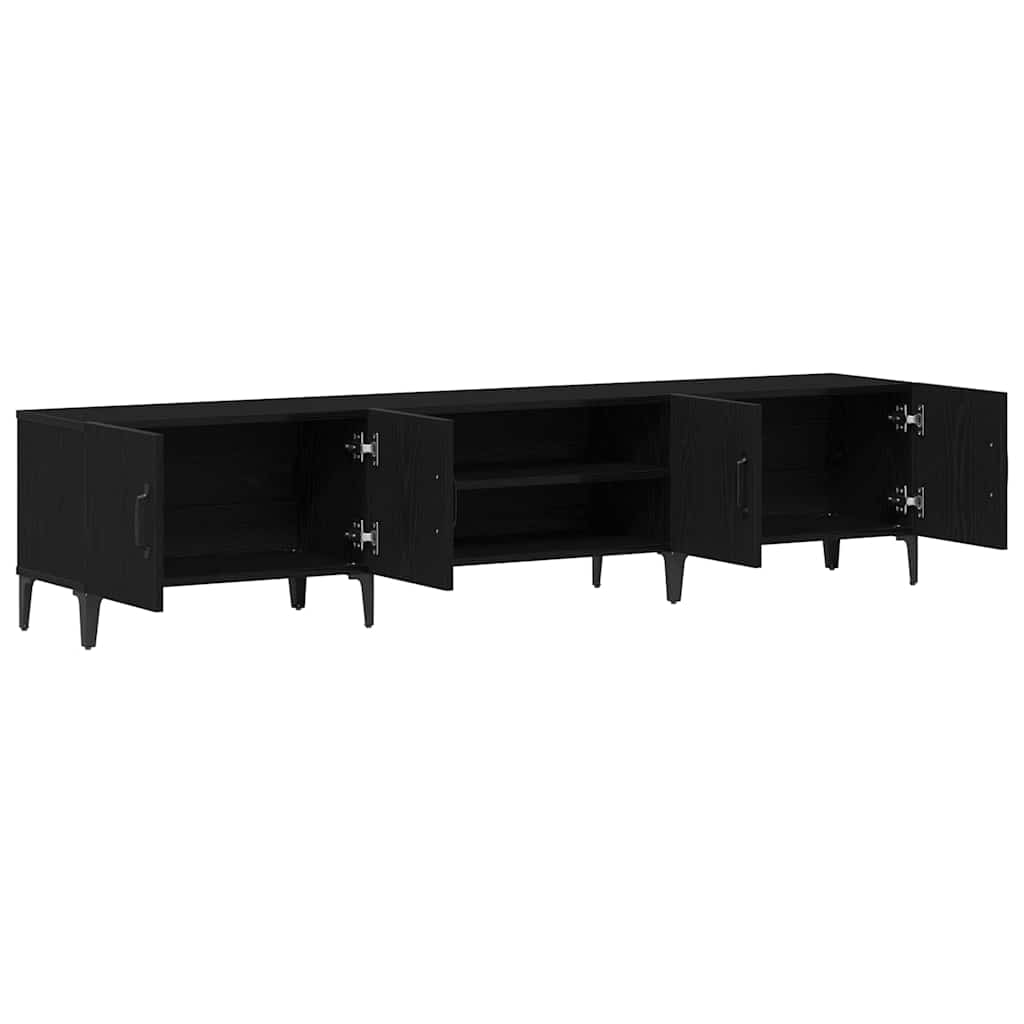 TV Cabinet Black oak 180 x 31.5 x 40 cm Engineered wood