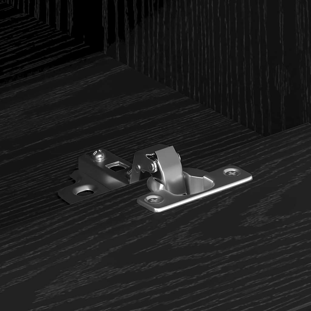 TV Cabinet Black oak 150 x 30 x 44.5 cm Engineered wood