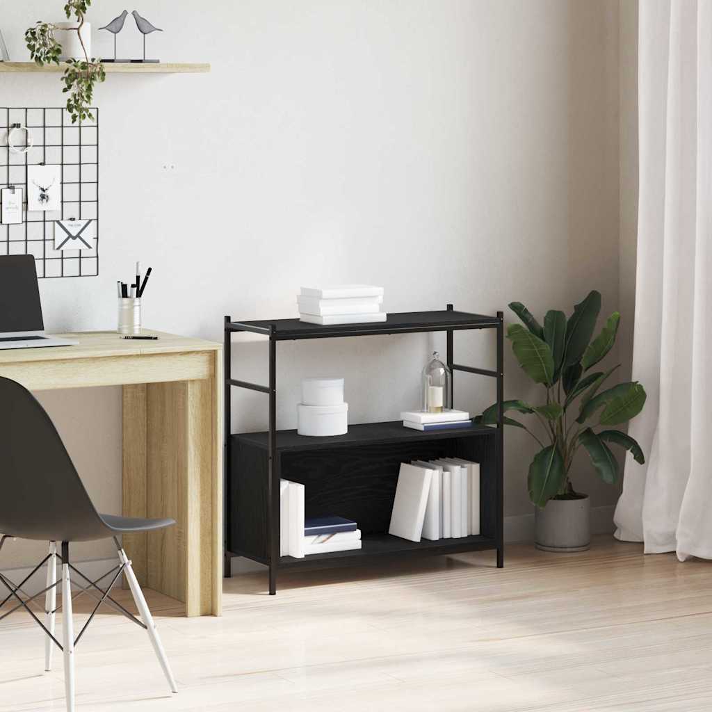 Bookshelf Black oak 80 x 30 x 78.5 cm Engineered Wood