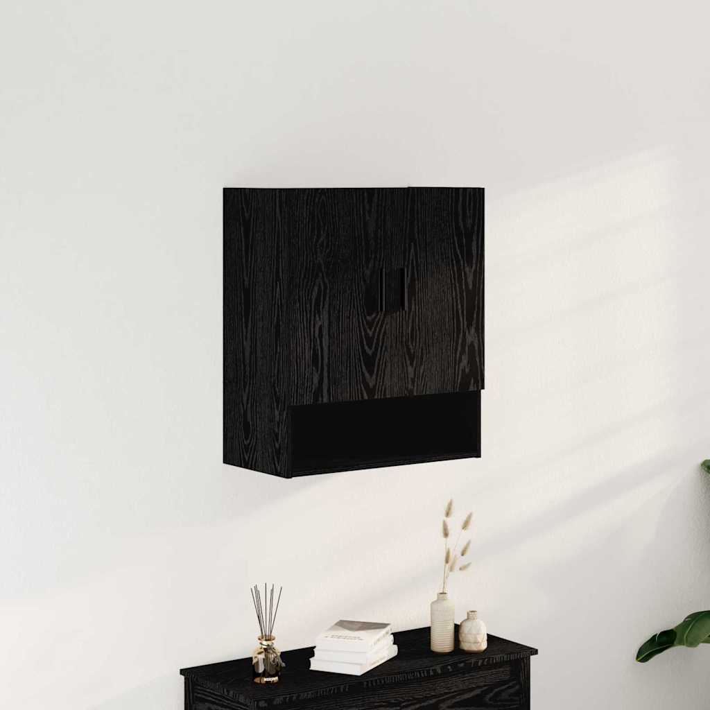 Wall Cabinet Black oak 60 x 31 x 70 cm Engineered Wood