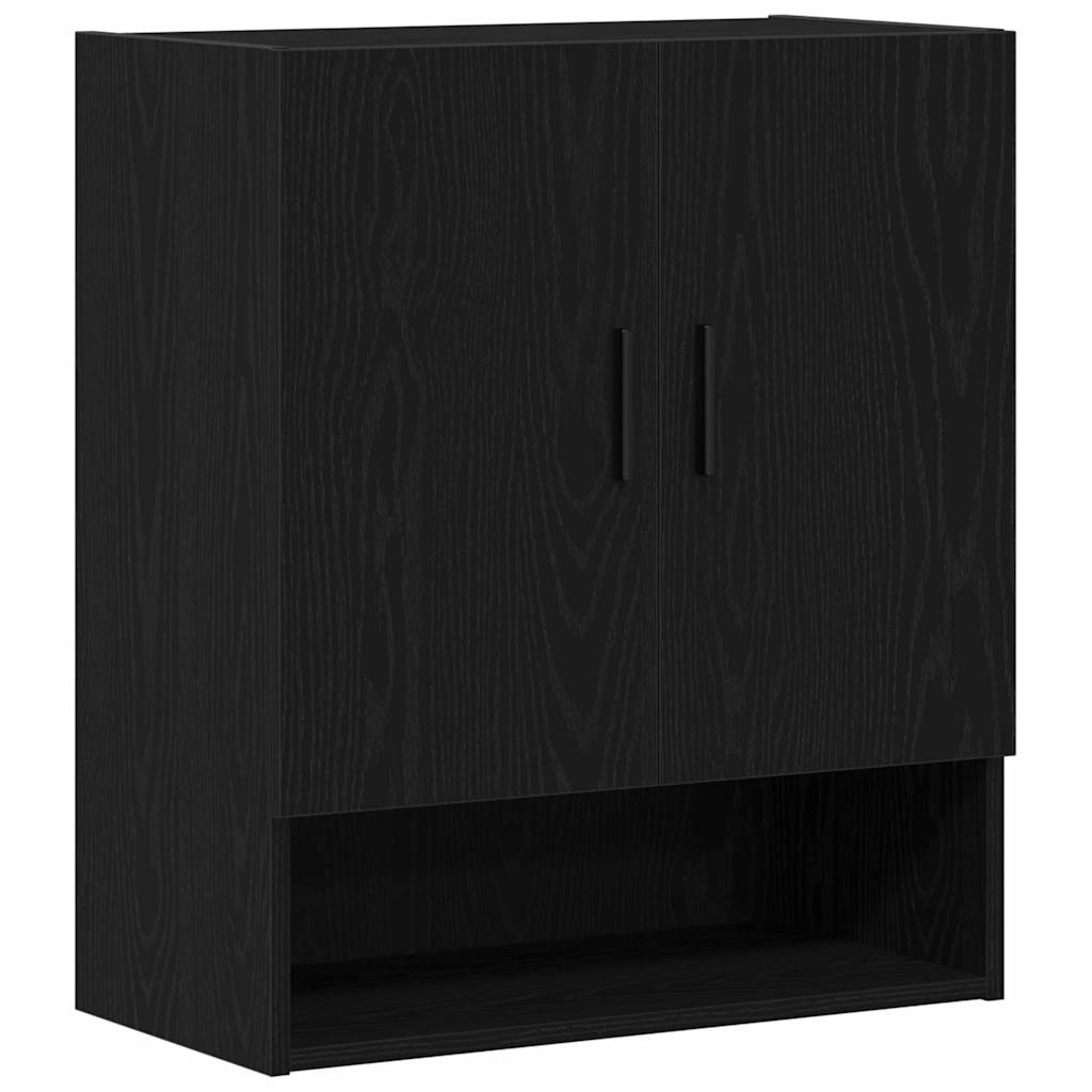 Wall Cabinet Black oak 60 x 31 x 70 cm Engineered Wood