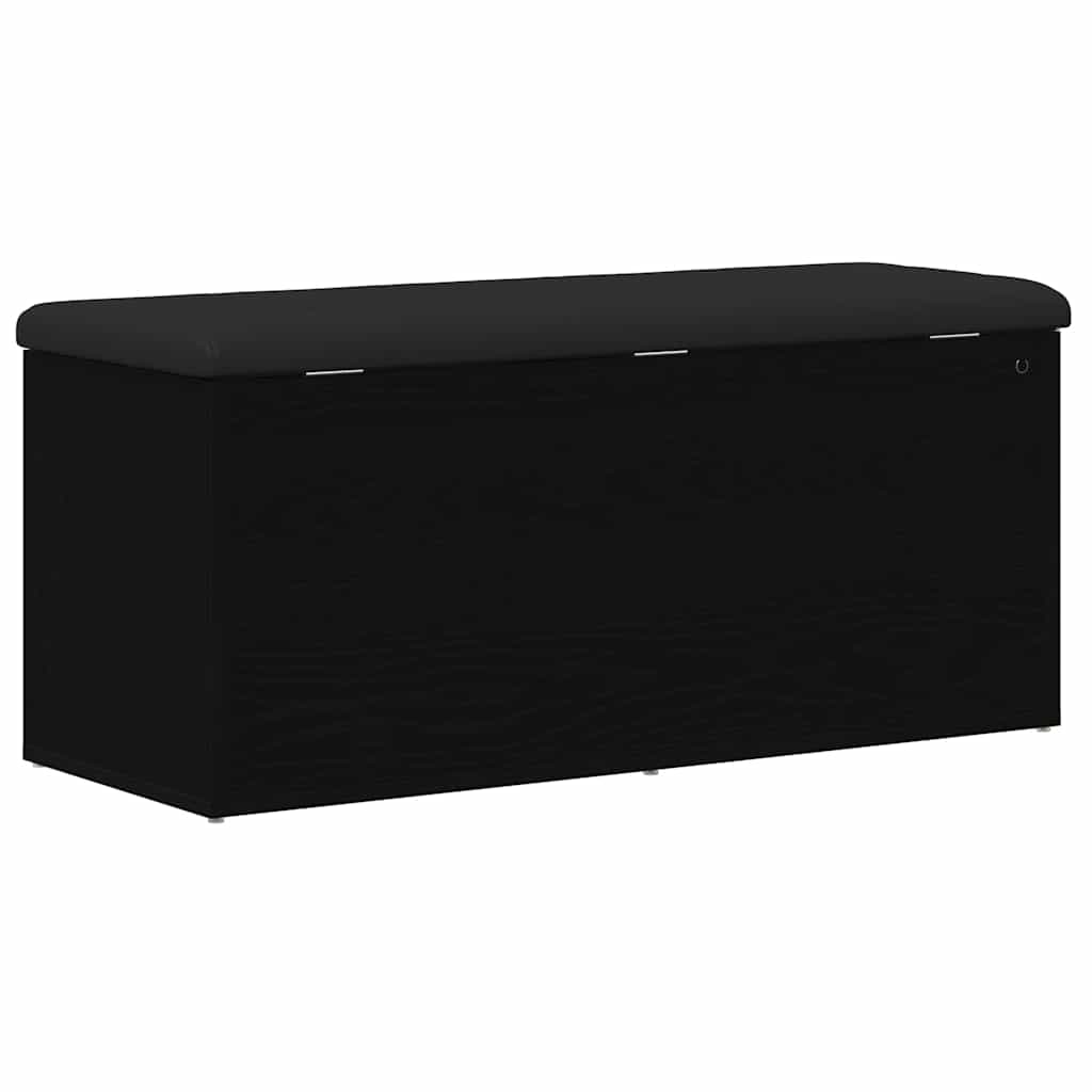 Storage Bench Black oak 102 x 42 x 45 cm Engineered Wood