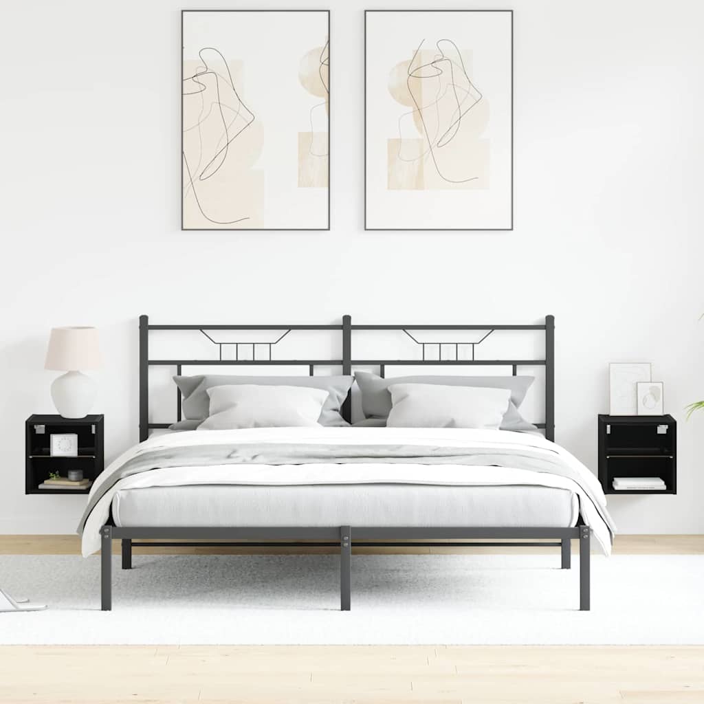 TV Cabinet 2 pcs Black 30 x 28.5 x 30 cm Engineered wood