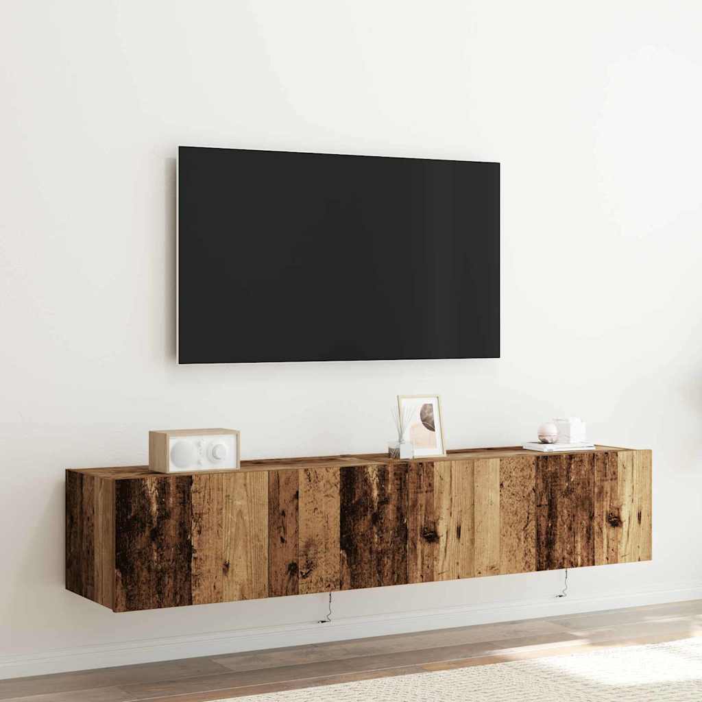 TV Wall Cabinet Old wood 80 x 35 x 31 cm Engineered wood