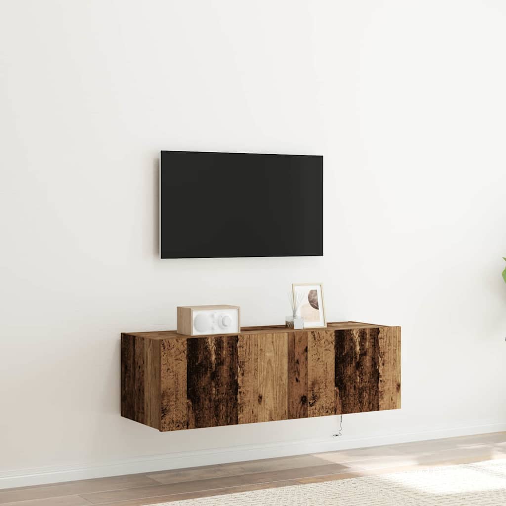 TV Wall Cabinet Old wood 100 x 35 x 31 cm Engineered wood