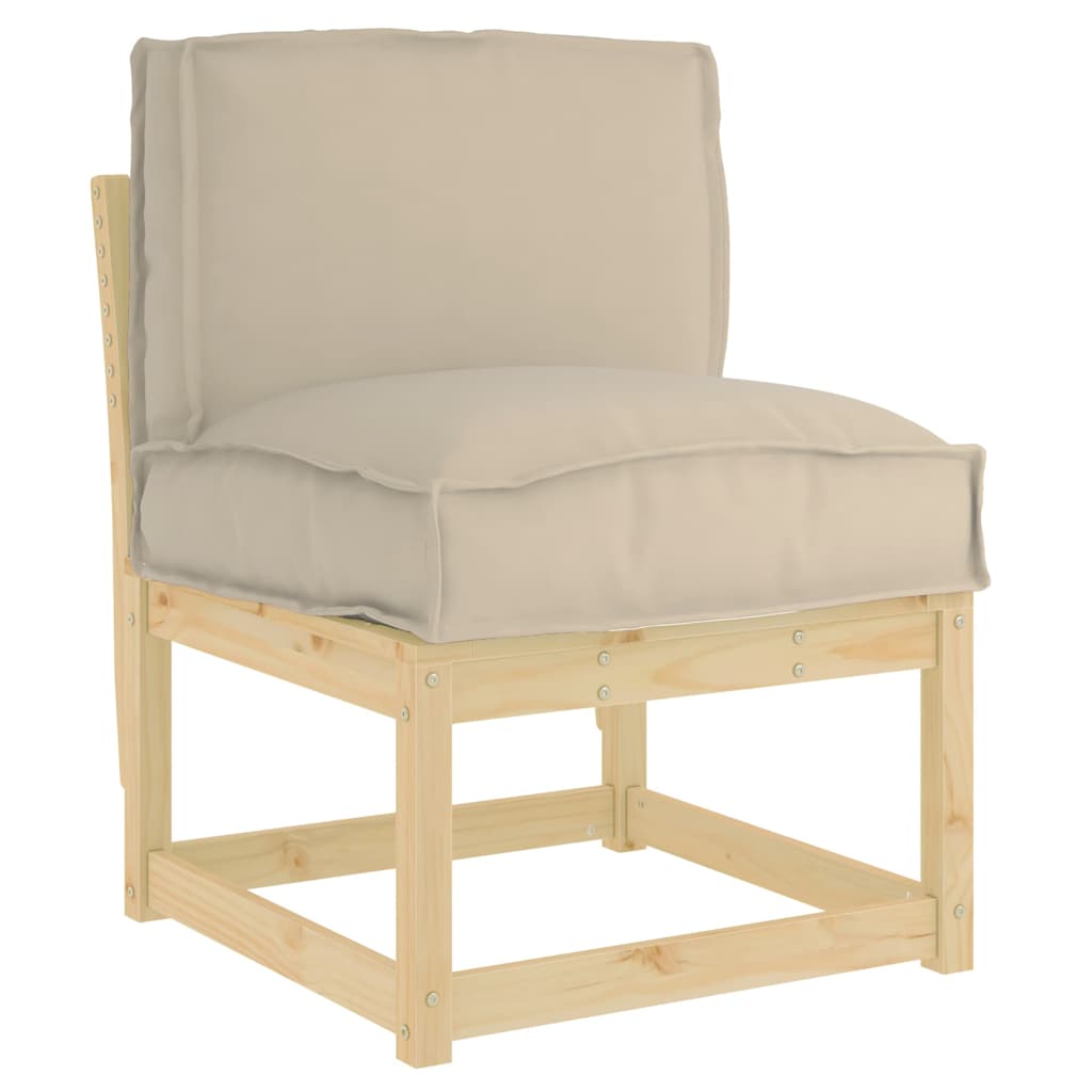 Pallet Cushion for Backrest Taupe 50 x 40 x 12 cm Oxford fabric