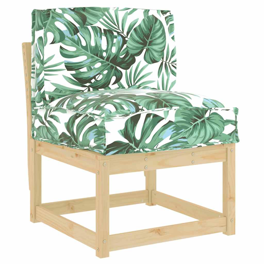 Pallet Cushion for Backrest Floral Leaf pattern 50 x 40 x 12 cm