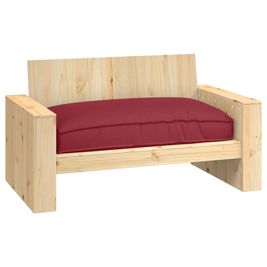 Pallet Cushion for suitable for Seat Wine Red 120 x 80 x 12 cm