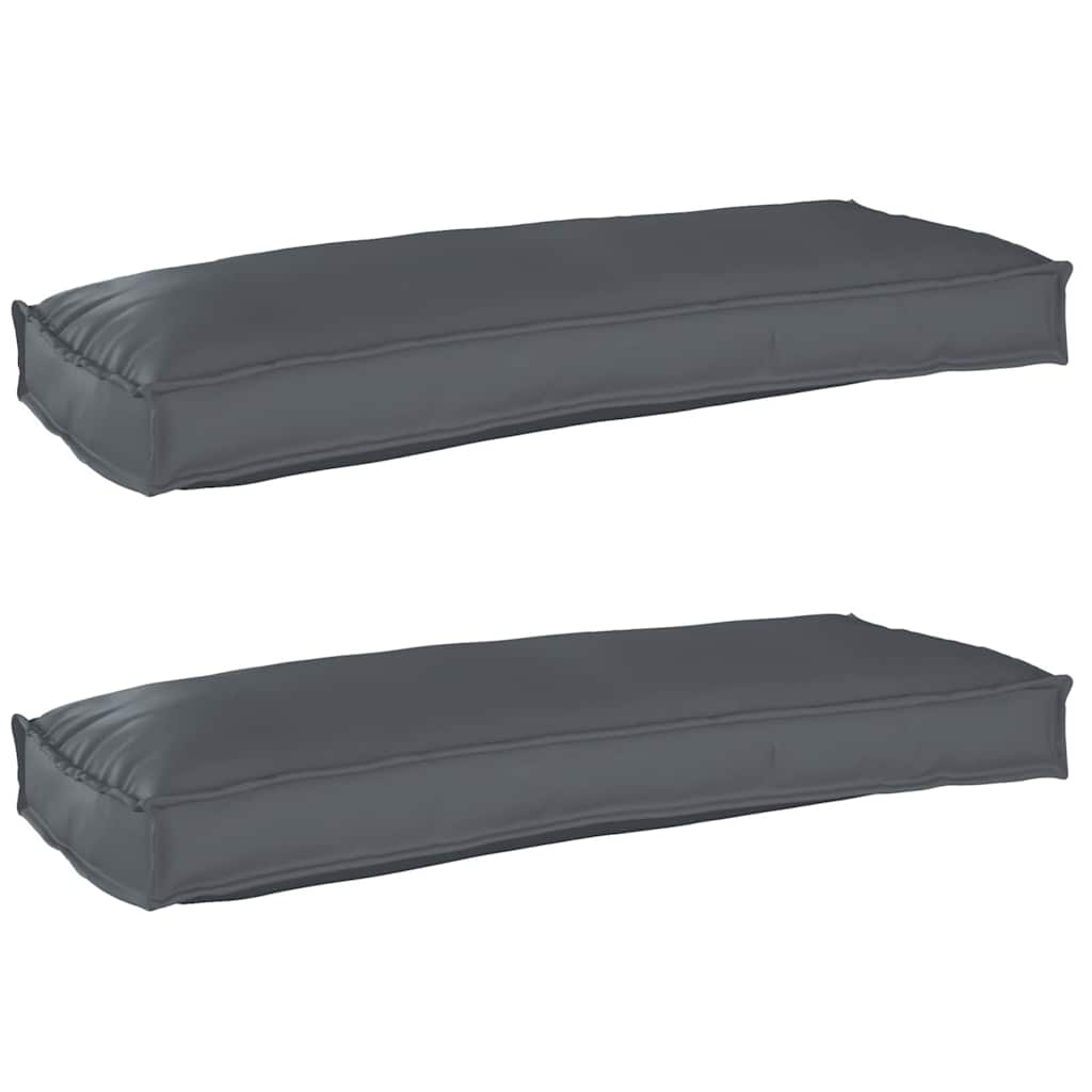 Pallet Cushion Set 2 pcs Anthracite 100 x 40 x 8 cm