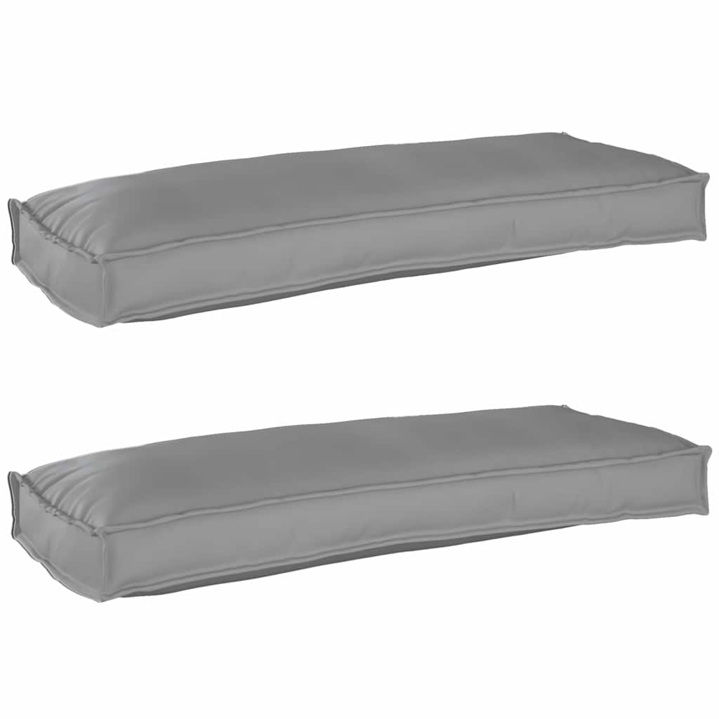Pallet Cushion Set 2 pcs Grey 100 x 40 x 8 cm Oxford fabric