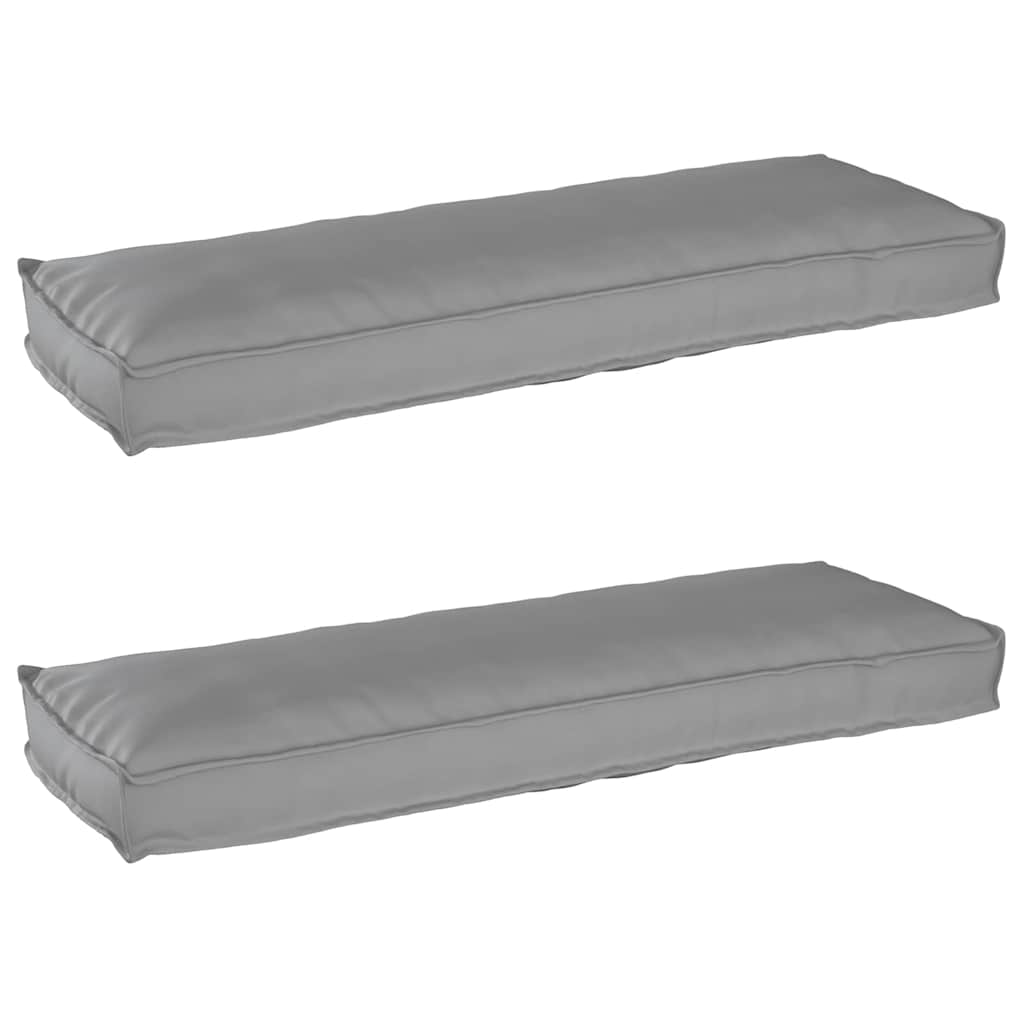 Pallet Cushion Set 2 pcs Grey 120 x 40 x 8 cm Oxford fabric