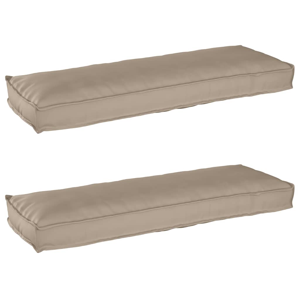 Pallet Cushion Set 2 pcs Taupe 120 x 40 x 8 cm Oxford fabric
