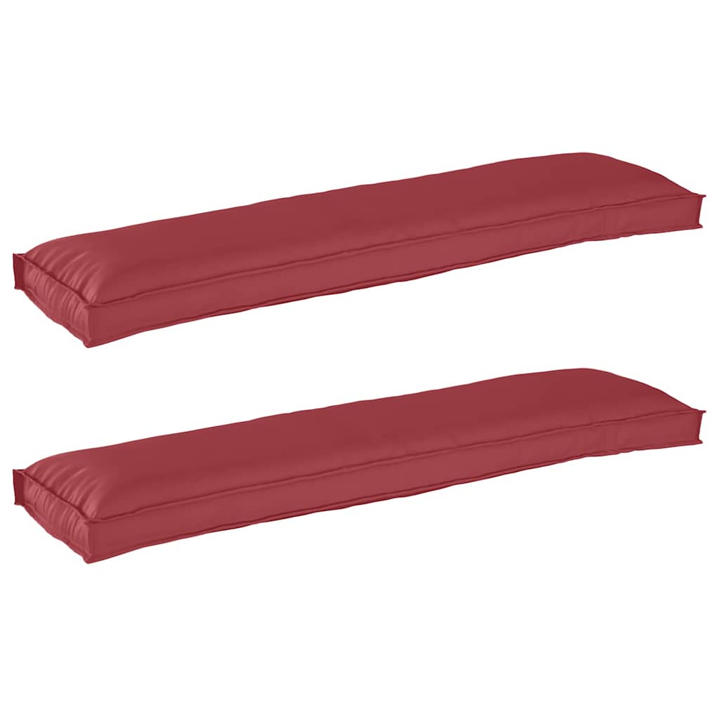 Pallet Cushion Set 2 pcs Wine red 150 x 40 x 8 cm Oxford fabric